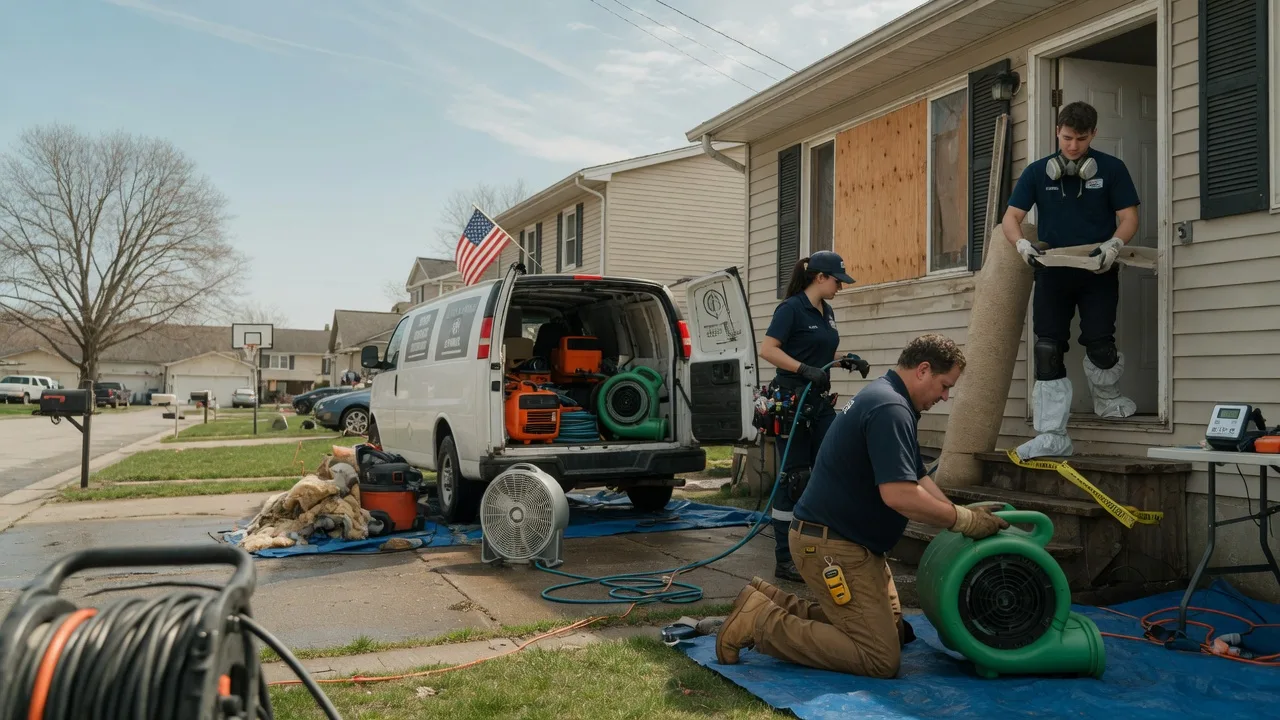 Water Damage Restoration in Bingham, IL near me